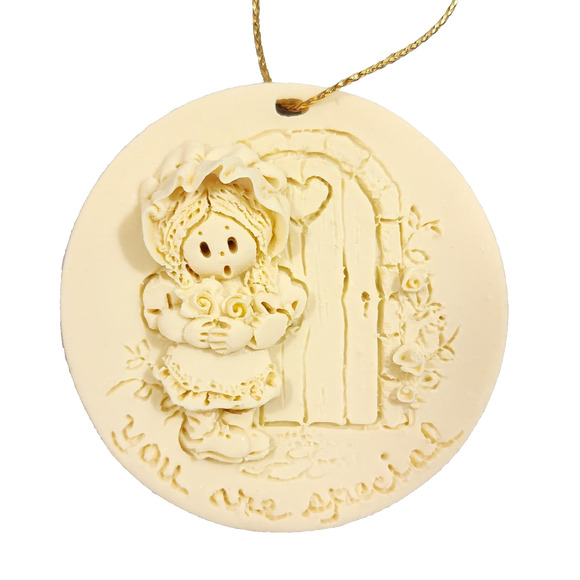 YOU ARE SPECIAL Little Girl In Bonnet Christmas Ornament Vintage La Berge 1993 - Picture 1 of 3